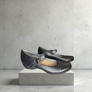 Dansko Charcoal Leather Mary Jane Loafers